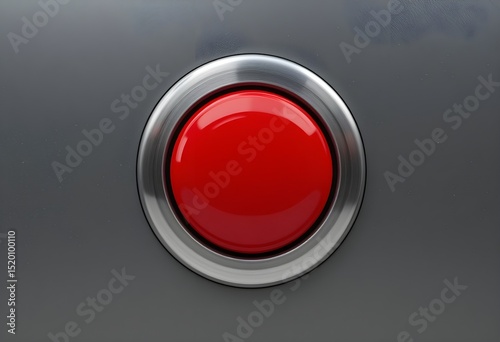 Critical Alert: Red Panic Button on Metallic Panel