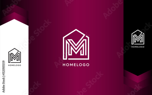 Letter M Home and Building Logo