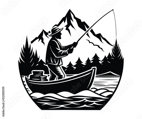  Trophy Fish Catch Moment Illustration.