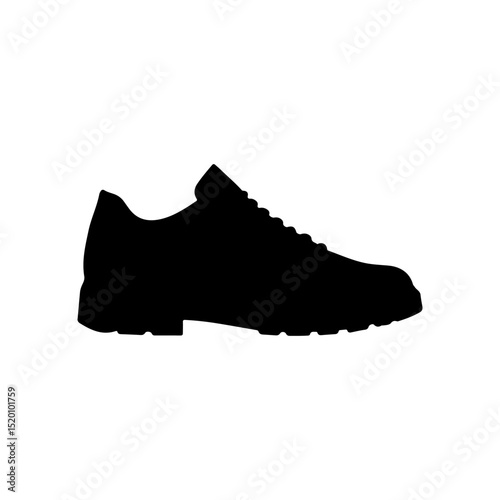 Man shoe silhouette vector flat design.