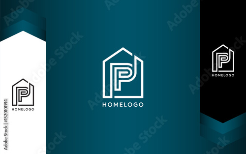 Letter P Home and Building Logo