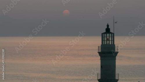 Wallpaper Mural Chania town by night, Lighthouse, Drone shot, Crete, Greece, Aerial view of Chania with the amazing lighthouse, Beautiful Old city, Greece and best scenic places - panorama of picturesque old town  Torontodigital.ca