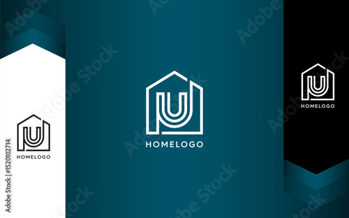 Letter U Home and Building Logo