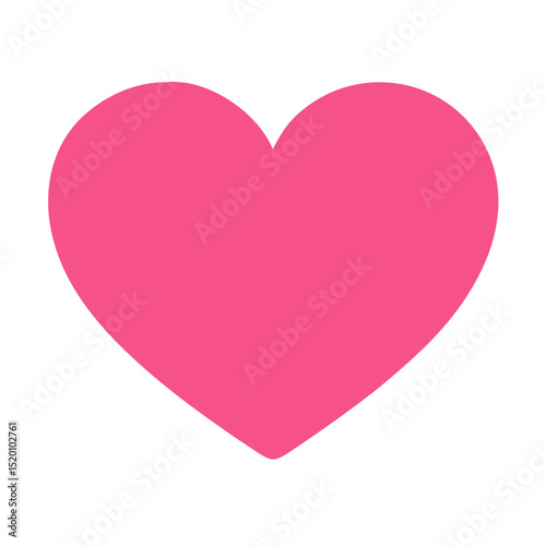 Vibrant Pink Heart Shape Symbolizing Love and Affection in a Playful Design