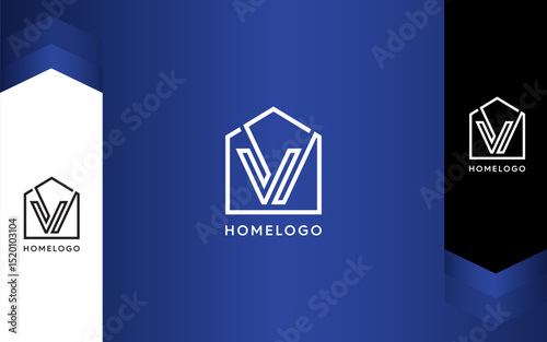 Letter V Home and Building Logo