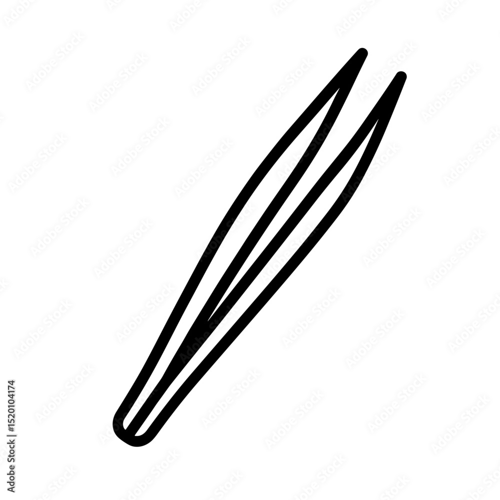 Tweezers outline icon Tweezers outline icon