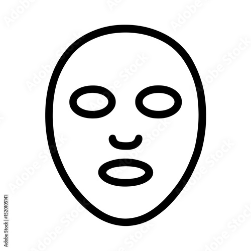 Facial sheet mask outline icon