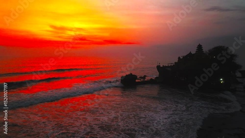 Wallpaper Mural Golden Hour at Tanah Lot, Ubud: A Bali Sunset Paradise, Aerial view of the Tanah Lot cast and famous Balinese Hindu temple in Bali, Indonesia, Panoramic view of Tanah Lot temple on Bali, Indonesia,  Torontodigital.ca