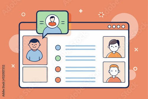 Team member online management, personnel info, digital communication, professional work, online contact, person data, project collaboration, colleague connection, work efficiency, organization.