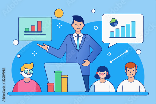 Work report, team meeting, business presentation, work strategy, data insight, work efficiency, information sharing, professional development, work progress, team management.
