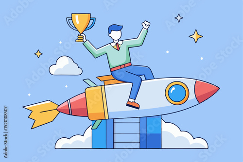 Career achievement, business takeoff, workspace success, work efficiency, career success, work progress, professional development, achievement pursuit, work management, success management.