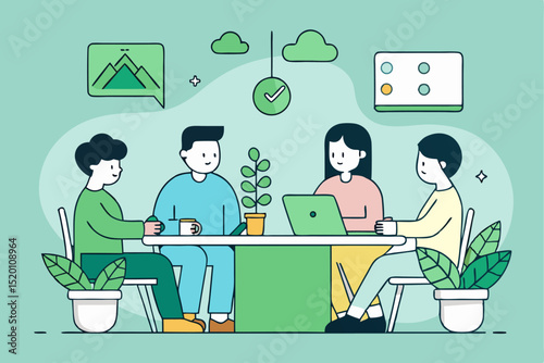 Team collaboration, creative communication, workspace innovation, work efficiency, team project, work progress, professional development, group communication, work management, communication management
