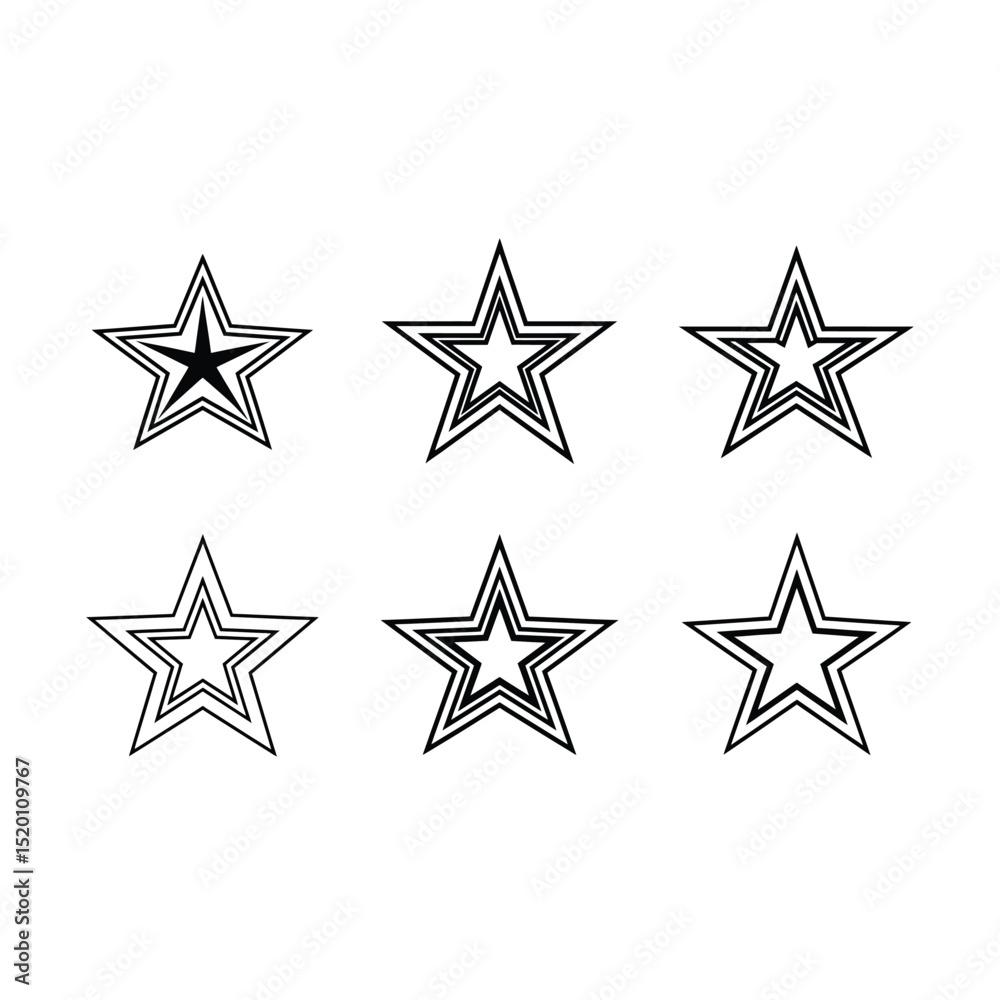 Obraz premium Patriotic star icon vector perfect for USA-themed designs, July 4th, and celebration graphics.
