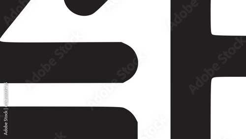 A black and white target with concentric circles and crosshairs on a plain white background design art