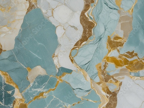 Polished onyx marble with high-resolution, aqua tone emperador marble

