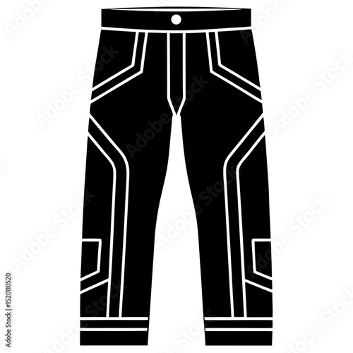 Techwear Pants with Neon Circuit Design – Vector on White