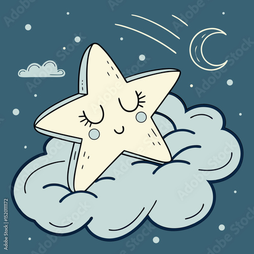 Sweet Dreams A Star on a Cozy Cloud