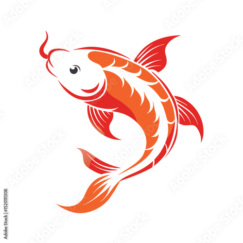 gold fish isolated on white