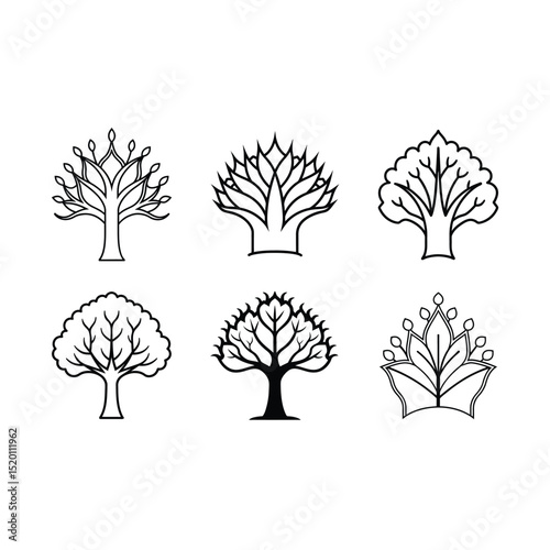 High-quality tree crown vector for digital designs, logos, and nature-themed projects.