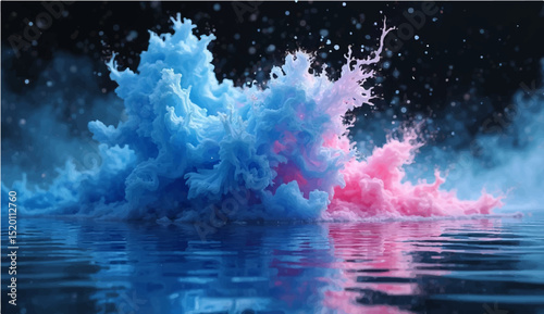 Vibrant abstract fractal with stars evokes a cosmic journey through nebulae and galaxies, perfect for a fantasy or science fiction backdrop