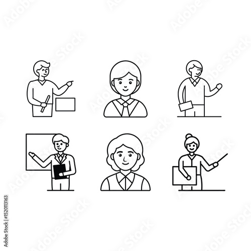 Teacher Giving Lecture Icon - Educational Vector Graphic Design File

