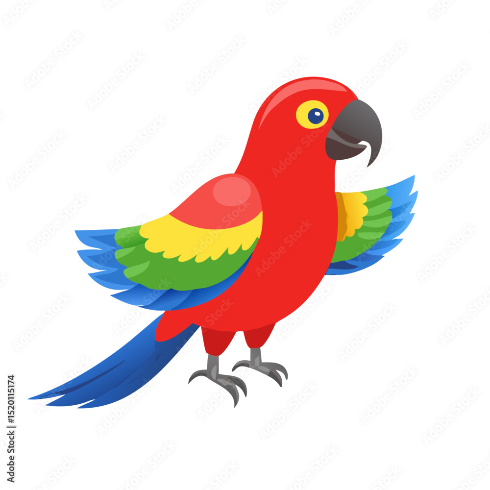 Obraz premium Parrot: The Colorful Birds of the Tropics