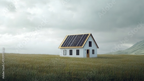 Wallpaper Mural Rural House in Field, Stormy Sky, Damaged Roof, Landscape Photography Torontodigital.ca