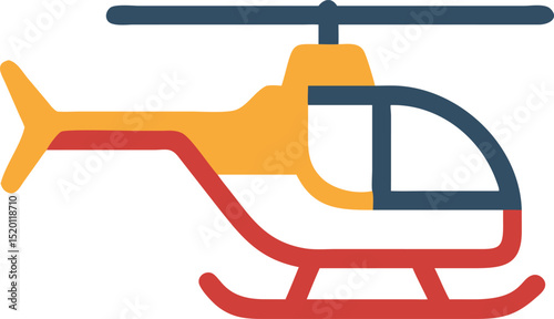 Simple Helicopter Icon Design Template with Various Color Options and Vector Format for Easy Customization and Scalability in Design Projects