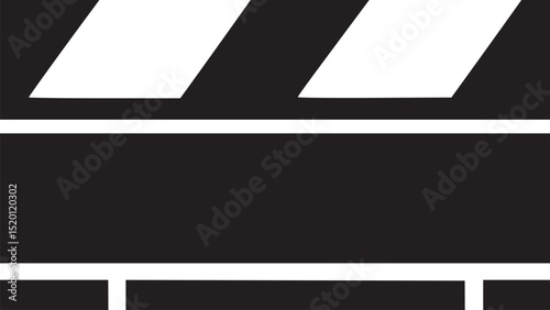 A stylized black cloud design with curved lines on a light gray background with a soft shadow below it