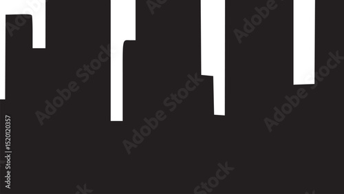 A black and white clock with three hands indicating the time on a white background illustration