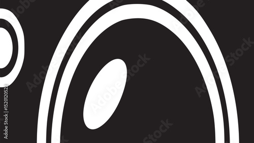 A simple black and white graphic of a steaming cup of coffee isolated on a white background design style