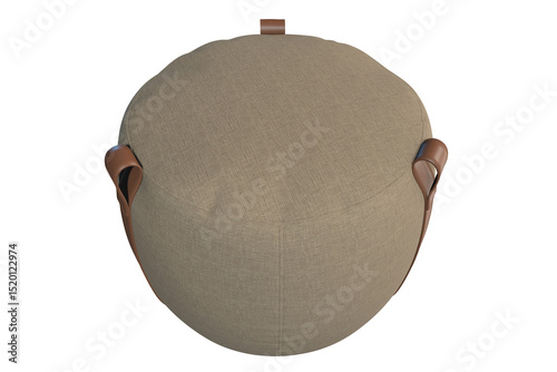 Lema Notch Pouf with Leather Handles 3D Model