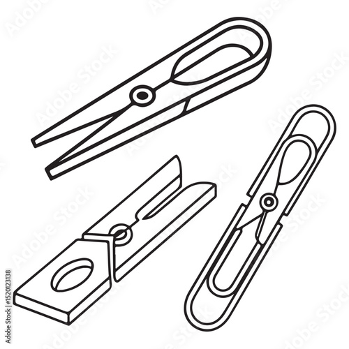 Paper clip isolated on white
