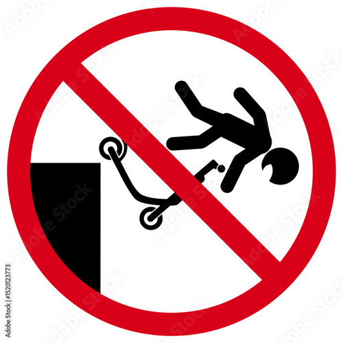 Please be careful on the scooter, there is a risk of falling from a height.