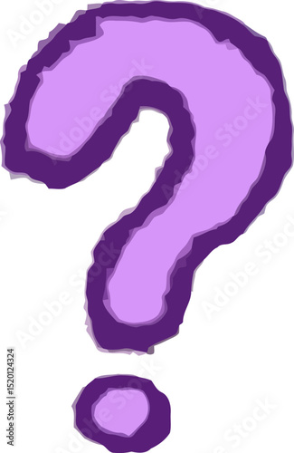 Mysterious Inquiry: A purple question mark, bold and enigmatic, poised against a pristine backdrop, sparking curiosity and inviting contemplation about uncertainty.