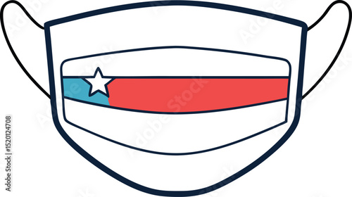 disposable face mask vector art on transparent background
