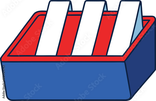 document tray vector art on transparent background
