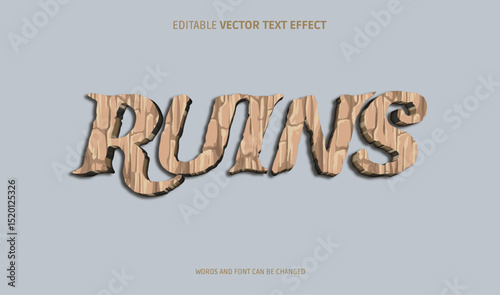 ruins editable text effect