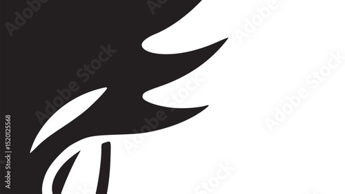 Isolated black drone with four propellers and camera on a white background in simple vector style