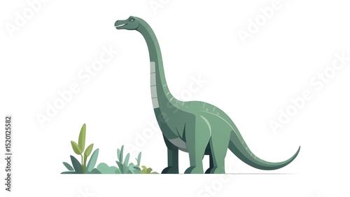 picture of a long-necked plant-eating dinosaur