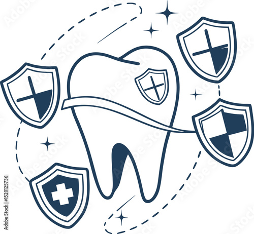 vector illustration of teeth