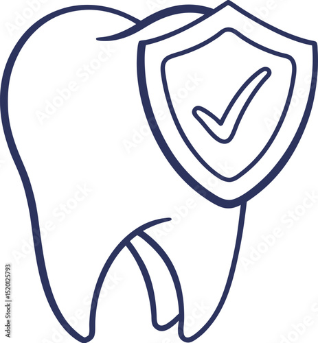 Dental Protection Line Icon