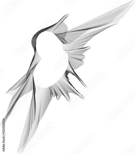 Hollow-centered shape with jagged edge rays and downward drip patterns forming an energetic outline.