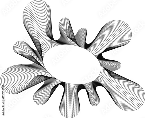 Small petal-shaped rays extending outward in radial microburst formation from a hollow core.