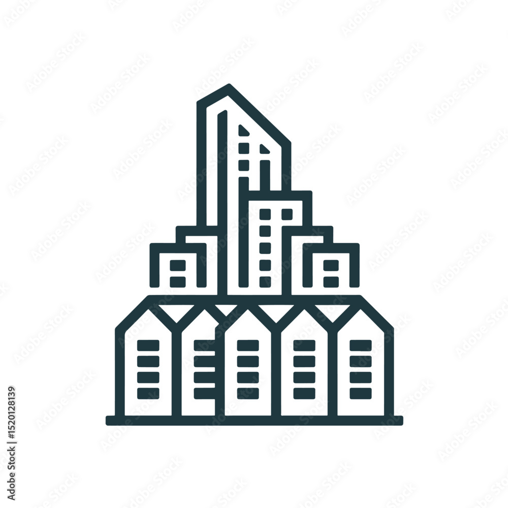 Obraz premium Real Estate Logo Design Vector, Home Silhouette Design, House Logo Design