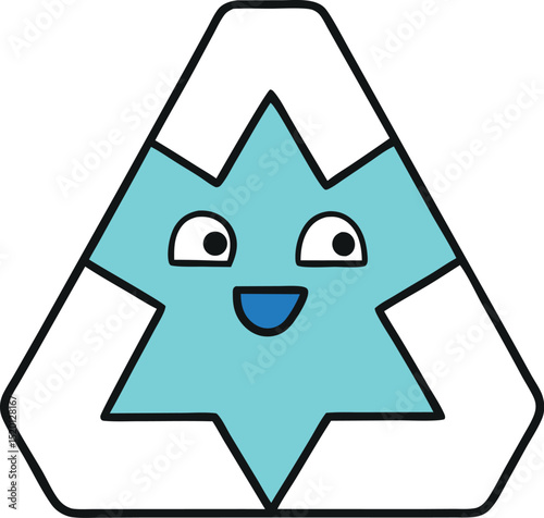 recycled plastic material vector art on transparent background