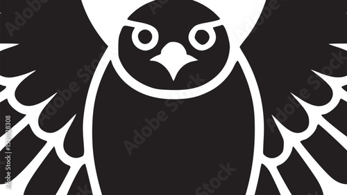 A simple black feather illustration with detailed barbs and a prominent quill on a white background