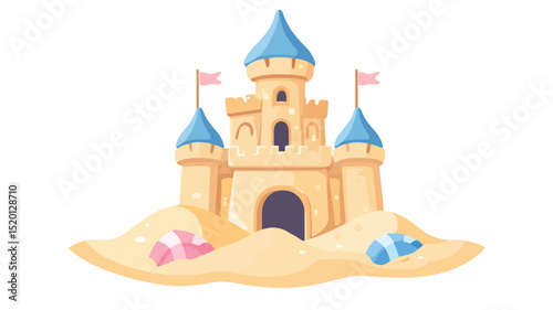 Sandy Beach Castle: Perfect Summer Vacation Leisure