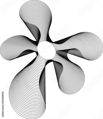 Radial burst shape with hollow center consisting of spot-like rays arranged concentrically with fine line texturing and organic symmetrical patterns.