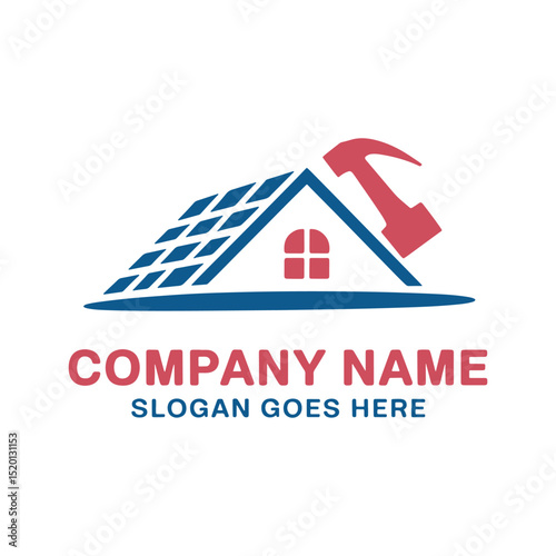 Home Repair Logo Design Vector, Real Estate Repair Logo Design,